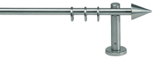 Gardinenstangen, Kollektion 12 mm, Gardinenstange aus Edelstahloptik, Artikelnummer 1256xx39, Seitenansicht Gardinenstange, www.klaus-bode.de